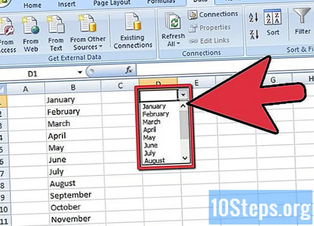 כיצד להוסיף תפריט 'תיבה נפתחת' ב- Excel 2007
