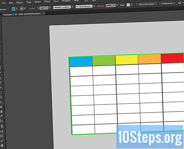 Ako vytvoriť tabuľku v aplikácii Adobe Illustrator - Encyklopédie