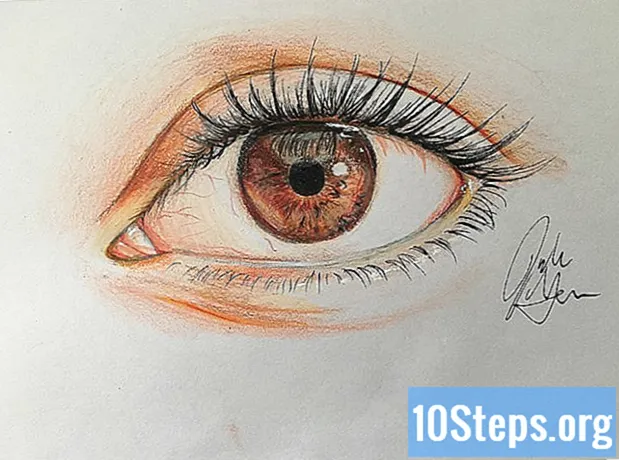 Hur man ritar ett öga med färgpennor