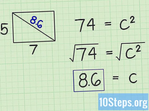 วิธีค้นหาการวัดเส้นทแยงมุมภายในสี่เหลี่ยมผืนผ้า