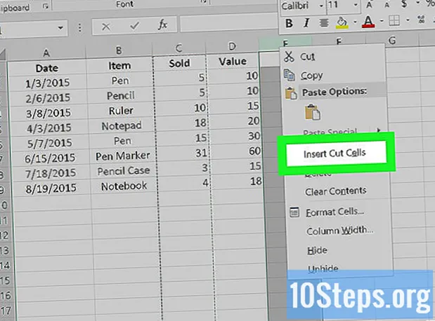 Как да премествам колони в Excel