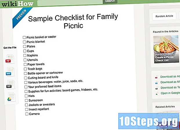 Elemek listájának létrehozása piknikre - Tippek