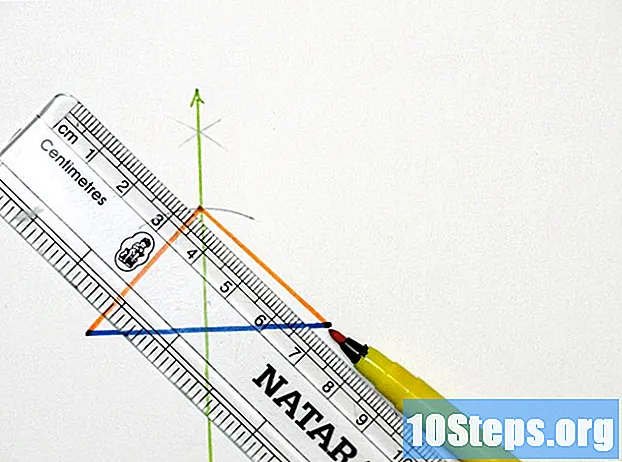 Hvordan tegne en isosceles trekant