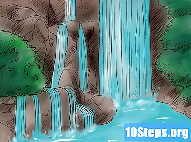 Как нарисовать водопад